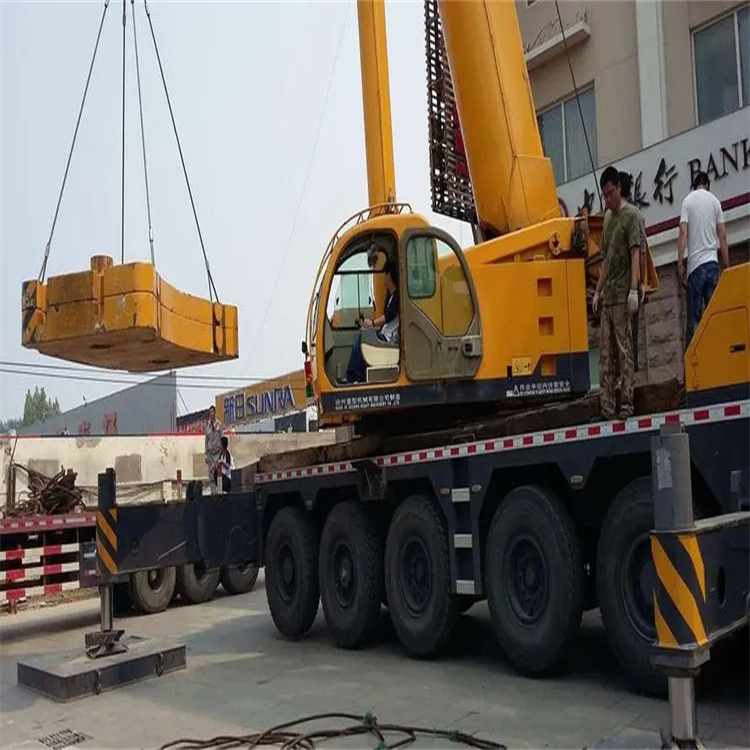 休宁县当地吊车出租|机器吊装|75吨|工厂搬迁服务